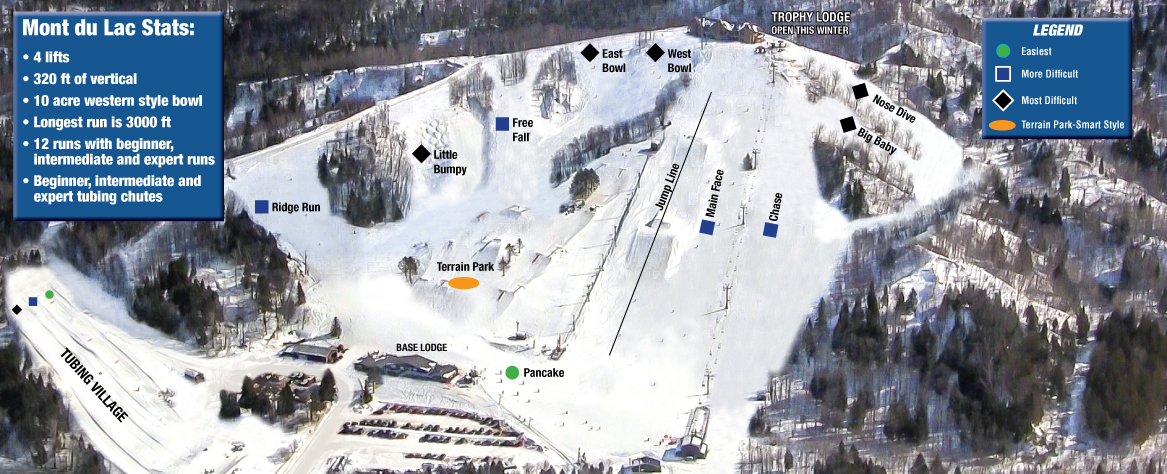 Mont Du Lac Ski Trail Map