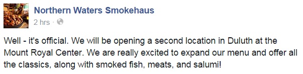 Smokehaus announcement