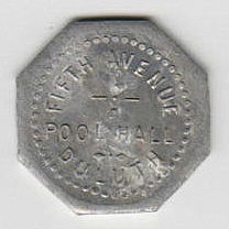 Fifth Avenue Pool Hall Token