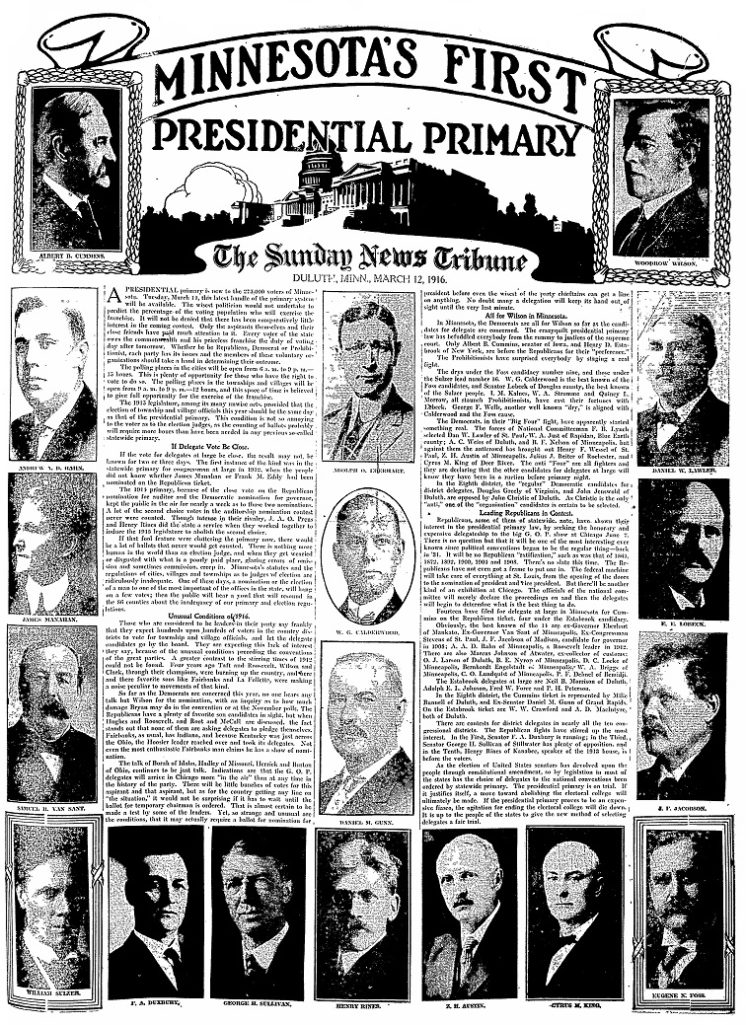 Minnesotas First Presidential Primary