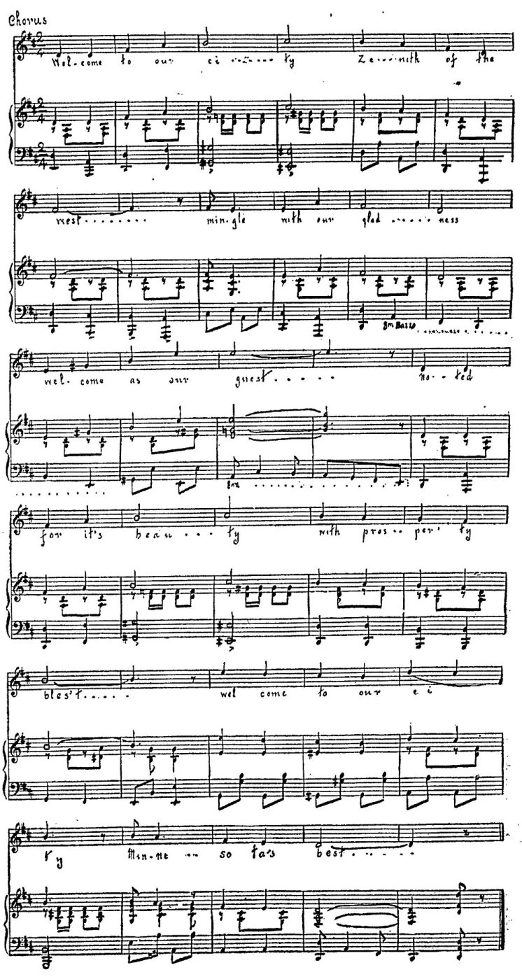 Welcome to Our City 1916 sheet music 2