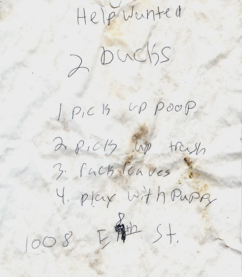 Help Wanted Two Bucks