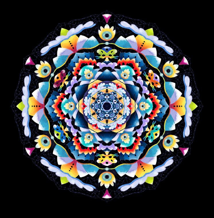 The Grid Fills In The above two are part of my currently ongoing series of mandalas. I have always loved the mandala form and am just beginning to explore it.