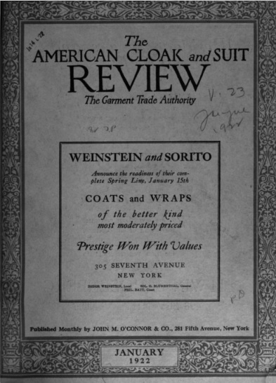 The American Cloak and Suit Review - Jan 1922