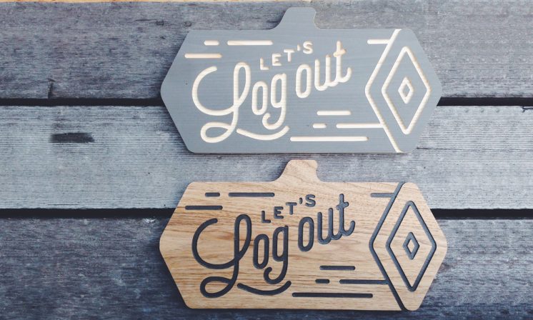 Custom carved wooden signs.