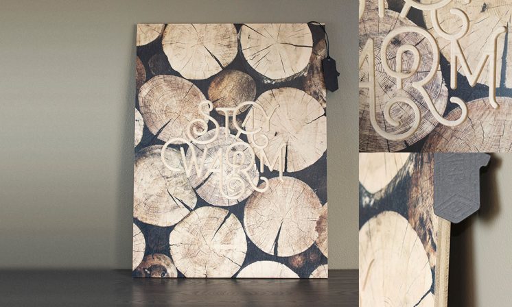 Custom wooden poster carving.
