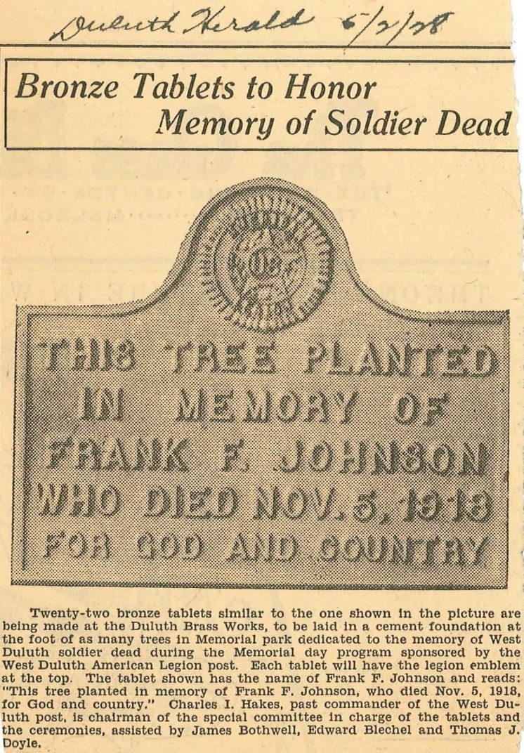1928-05-02-memorial-monument-clipping-duluth-herald