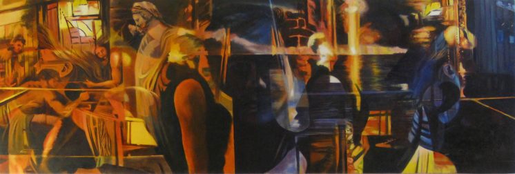 “My, My, My” 2016 Oil on canvas 24” x 70”