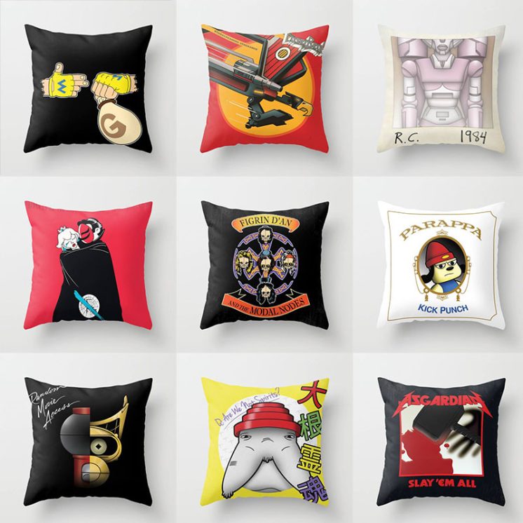 Album Cover Redesign pillows I created a slew of album cover parodies and then I put them on pillows. Look at those fluffy parodies! Woo!