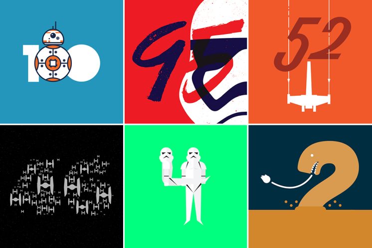 Snapshot of a quirky personal project. A 100-day illustrated countdown to the highly-anticipated movie in 2015, Star Wars: Force Awakens. Check out all of them here.